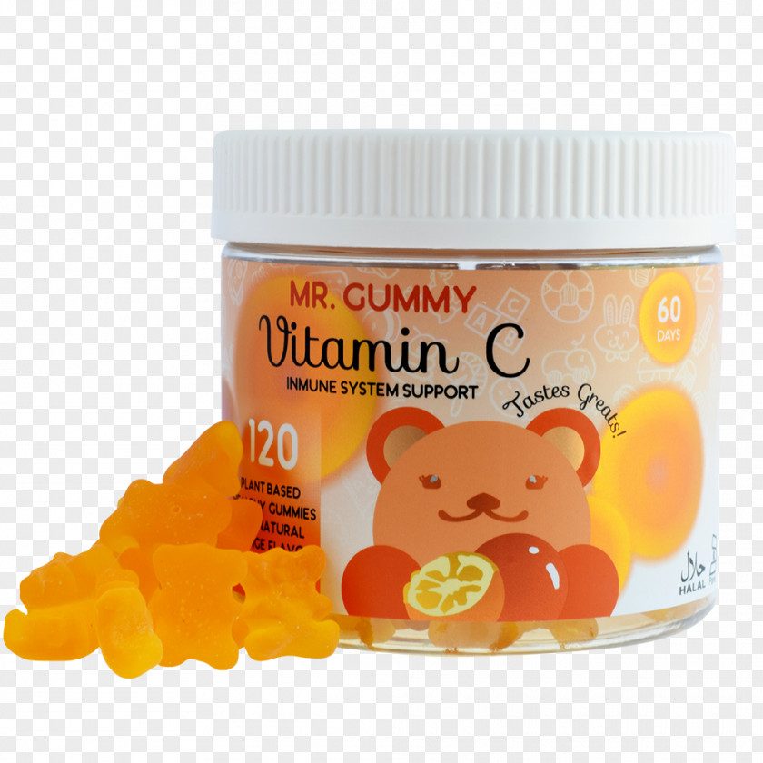 Orange Gummy Gummi Candy Dietary Supplement Multivitamin Vitamin C PNG