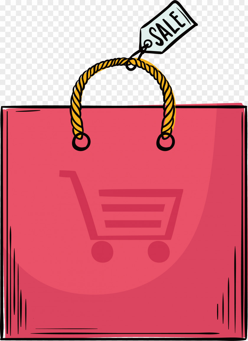 Pink Shopping Bag Handbag Clip Art PNG