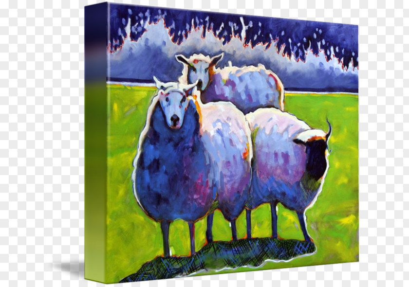 Sheep Painting Gallery Wrap Canvas PNG