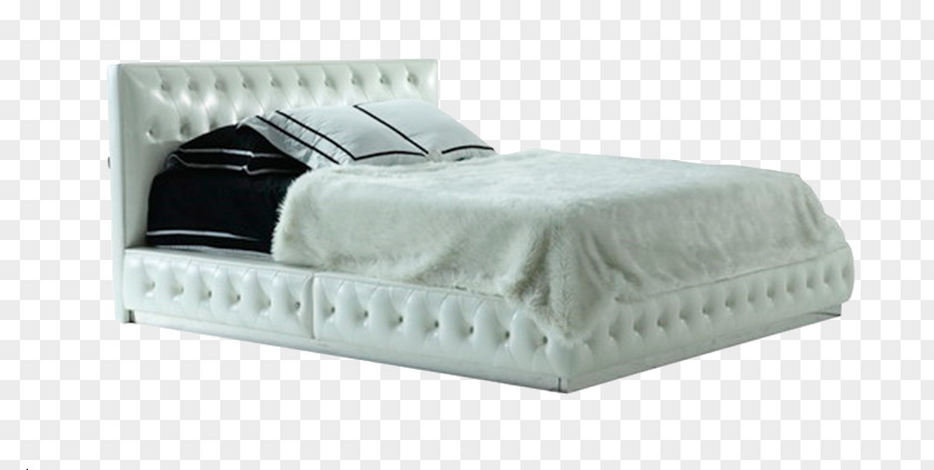 White Shell Pattern Mattress. Bed Frame Mattress PNG