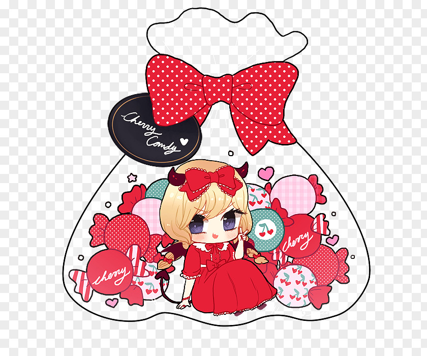 Candy Bag Polka Dot Character Clip Art PNG