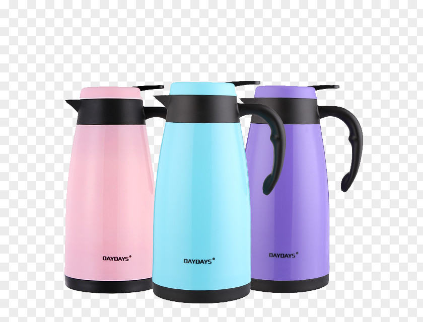 Color Kettle Water Bottle Vacuum Flask Mug PNG