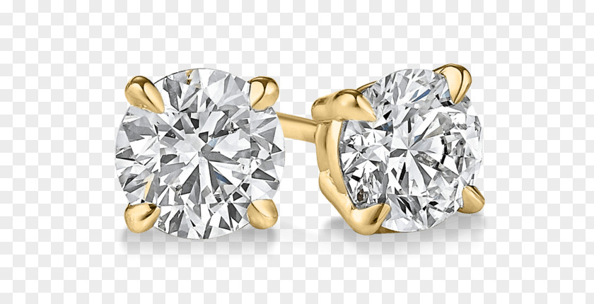 Diamond Stud Earring Cut Jewellery Gold PNG