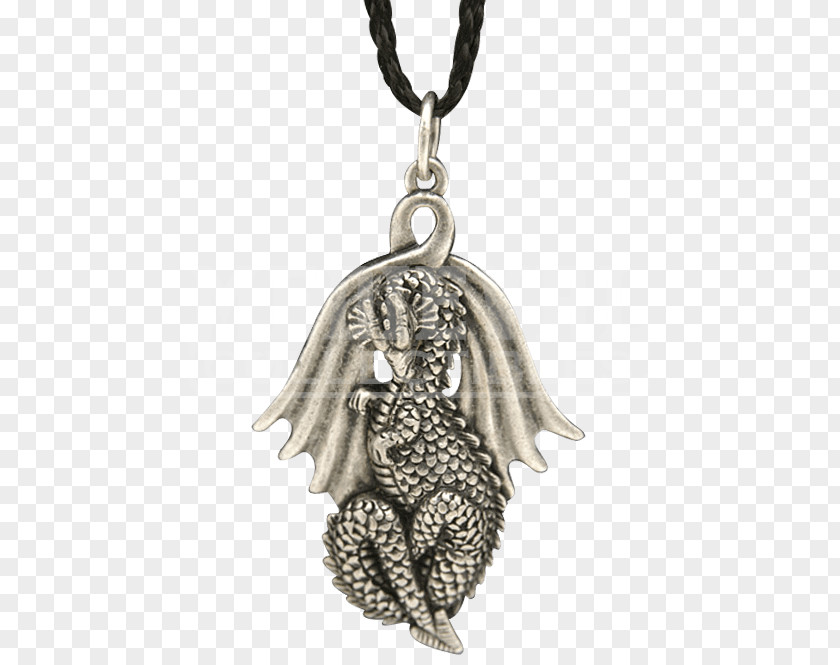 Dragon Necklace Locket Silver Body Jewellery PNG