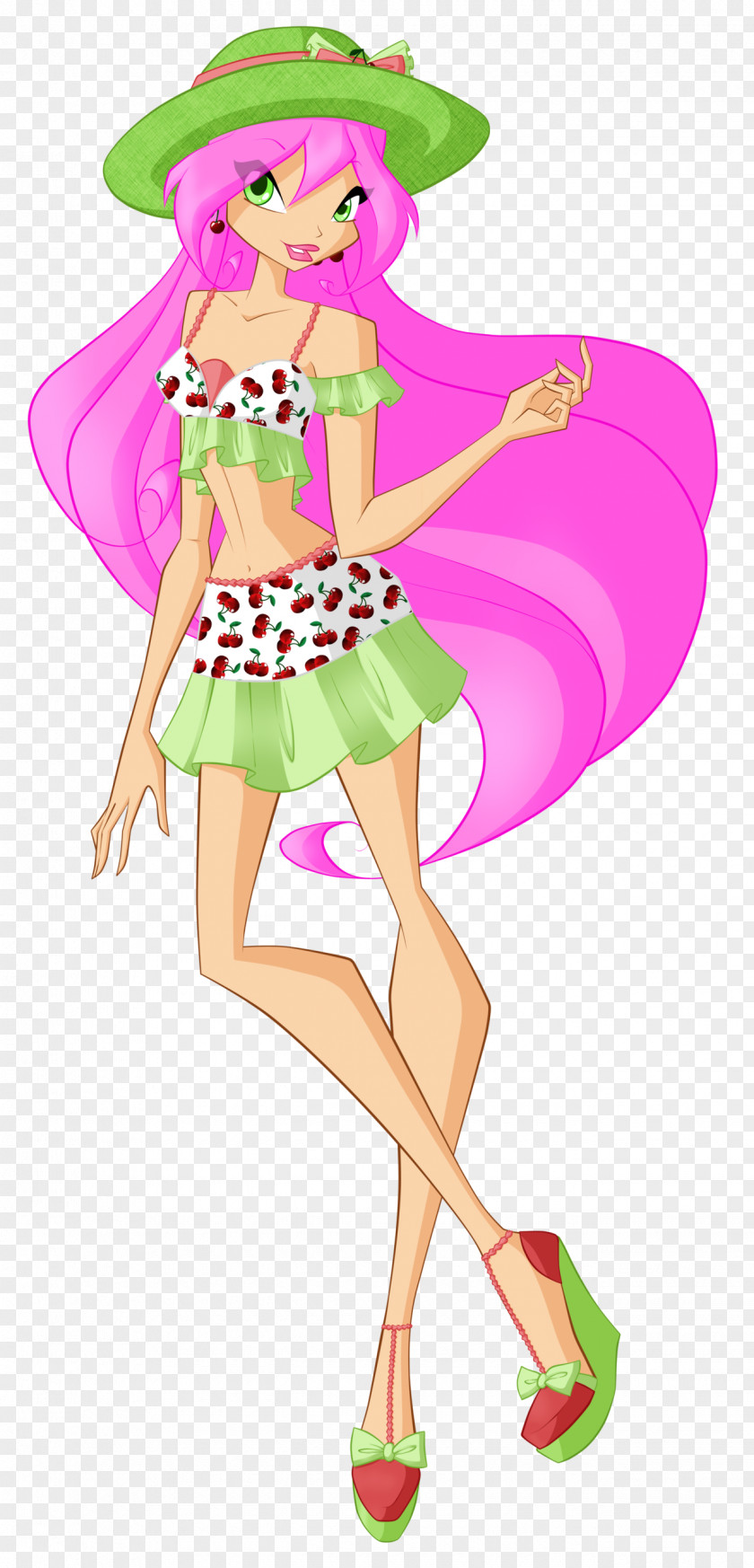Fairy Fashion Illustration Green PNG illustration , Music BARS clipart PNG