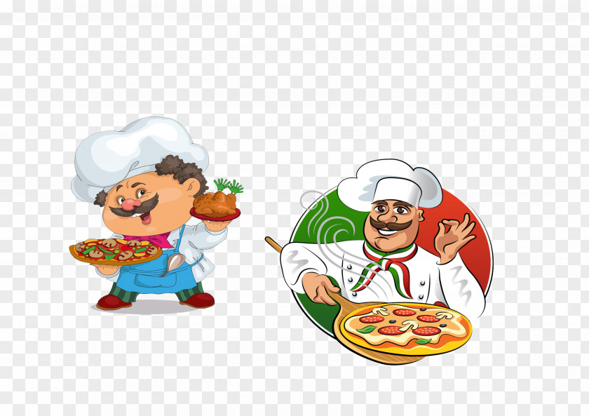Kitchen God Free To Pull Hand Painted Pizza Italian Cuisine Chef Clip Art PNG