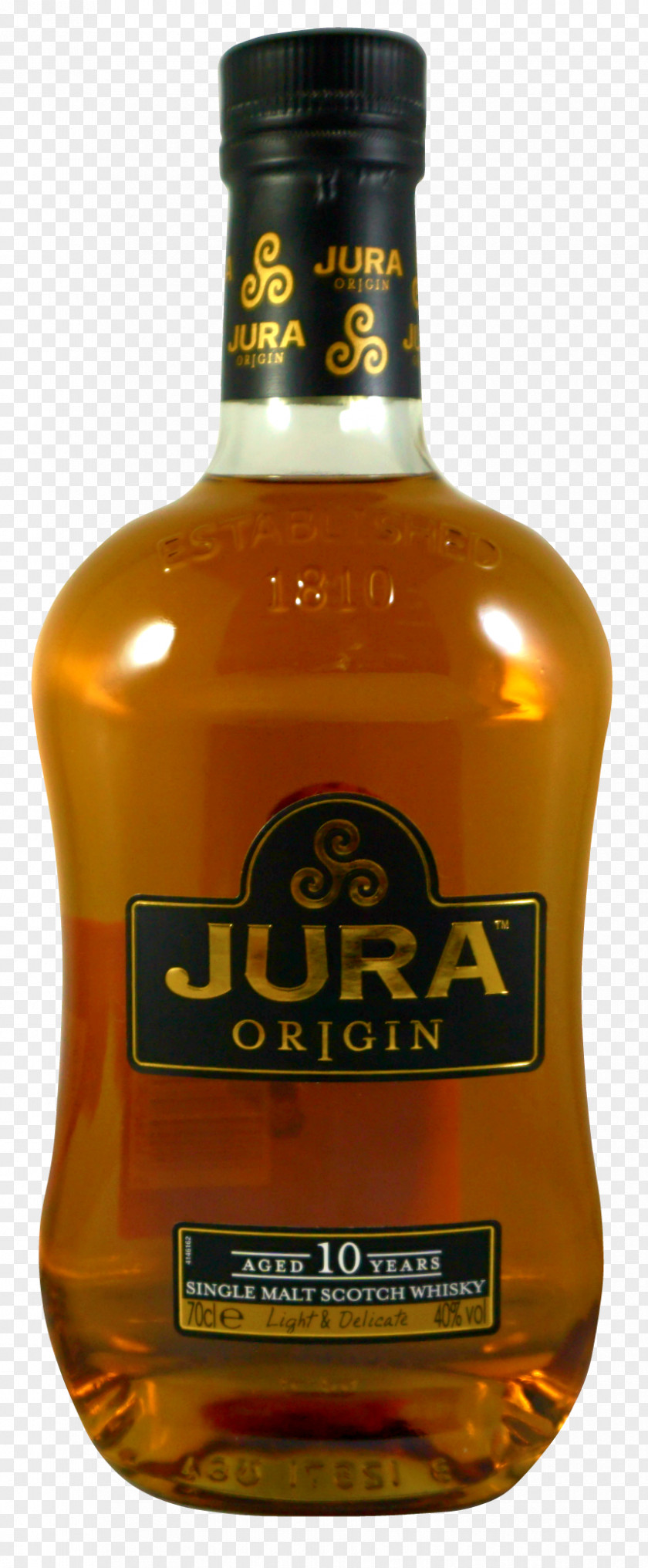 Liqueur Whiskey Glass Bottle Scotch Whisky Isle Of Jura 10 Year Old PNG