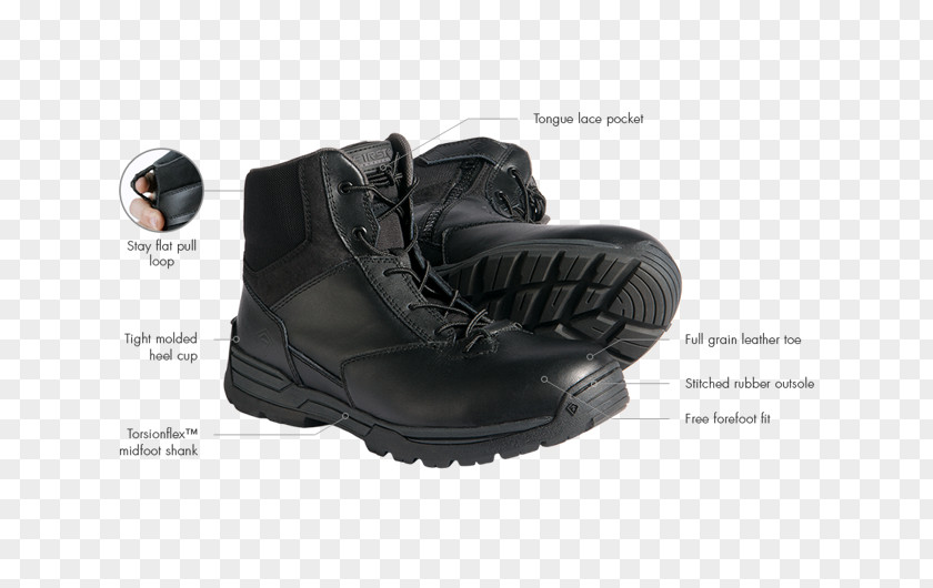 Boot Combat Leather Zipper Footwear PNG