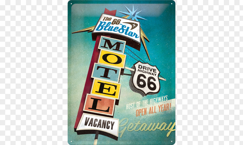 Hotel U.S. Route 66 Santa Monica Motel Nostalgia Art PNG