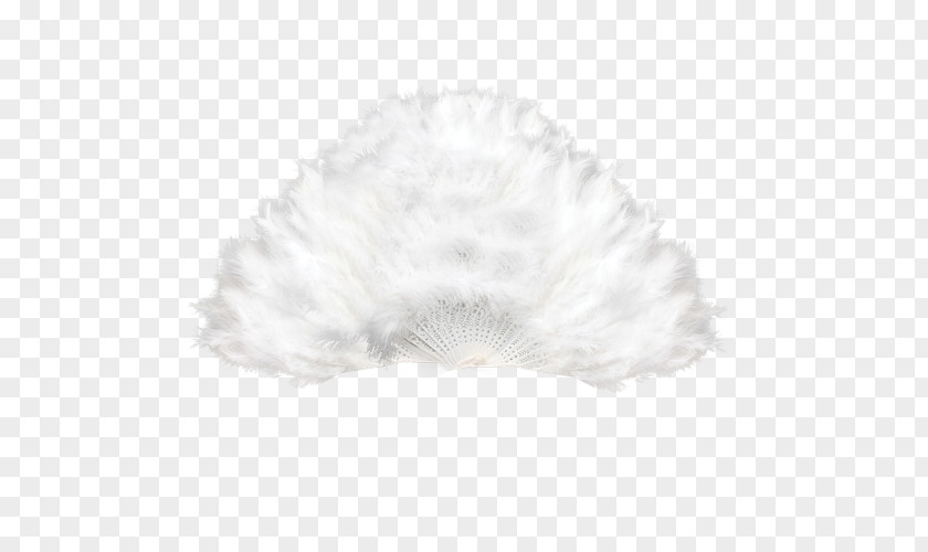 White Feather Fan Material Decoration Black Pattern PNG