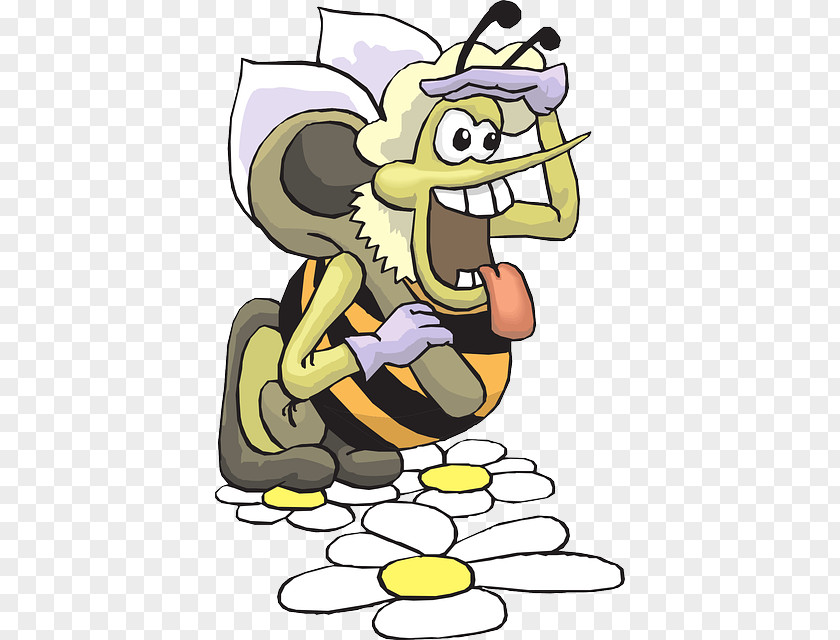 Cute Big Mouthbirds Bee Insect Clip Art PNG