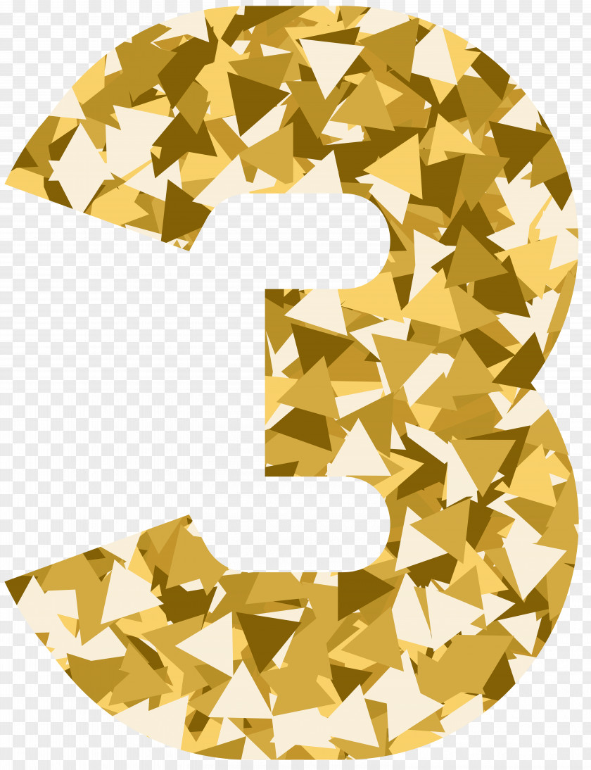 Mosaic Style Number Three Clip Art Image The Fancy Pants Adventure: World 3 PNG