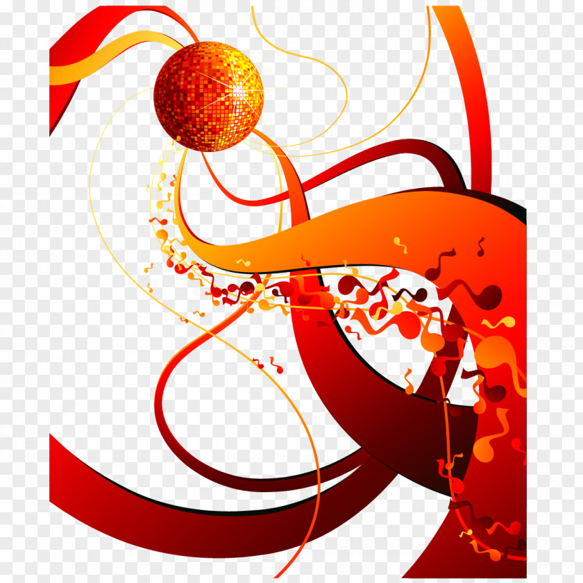 Vector Red Curve And Notes Differential Geometry Of Curves Clip Art PNG