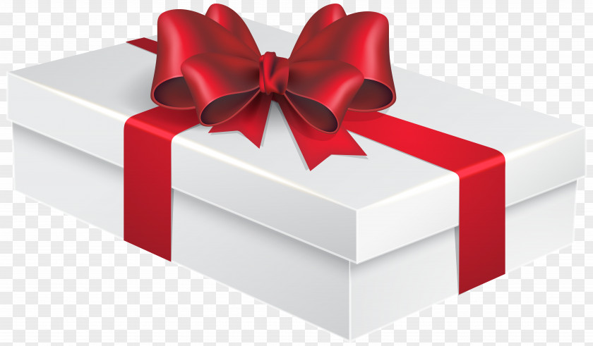 White Gift Box Clipart Image Birthday Cake Wish PNG