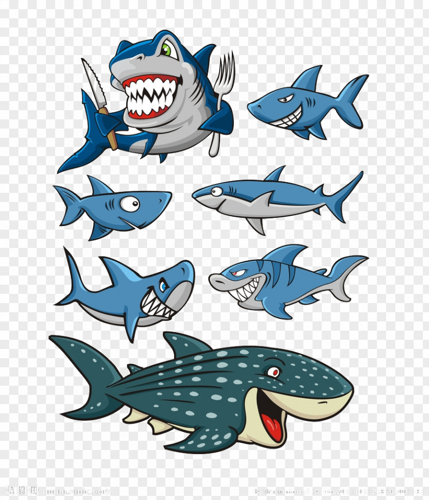 Cartoon Fish Shark Clip Art PNG