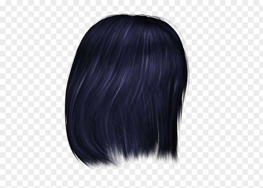 Hair Wig Black Bangs Coloring PNG