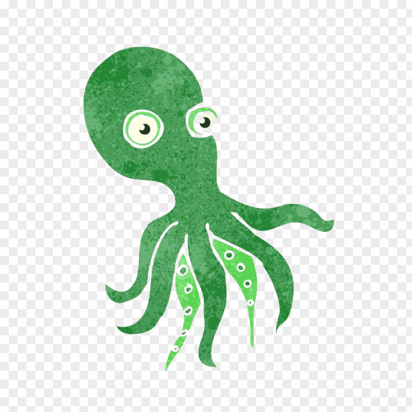 Octopus Cartoon Stock Illustration Vector Graphics PNG