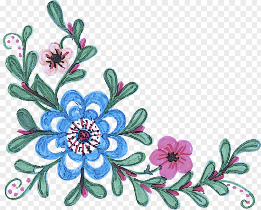 Wildflower Embroidery Floral Design PNG