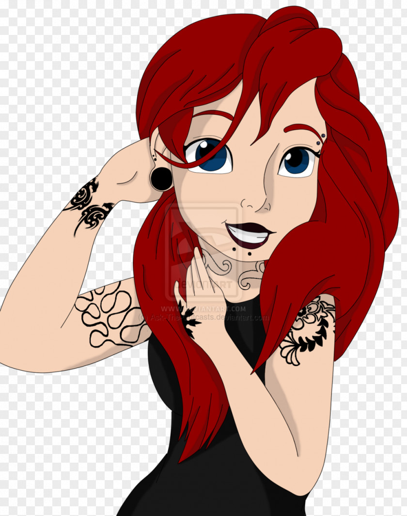 Ariel The Prince Belle Punk Rock Drawing PNG