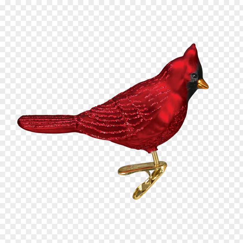 Pink Bird Northern Cardinal Christmas Ornament PNG
