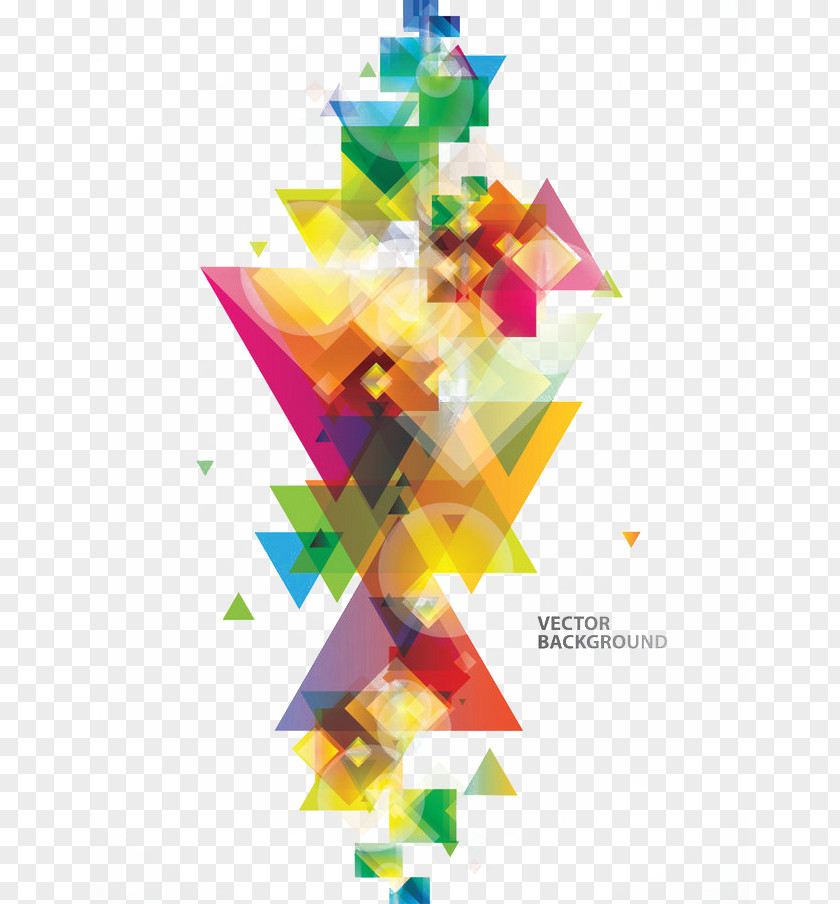 Colorful Triangle Pattern Squares Clip Art PNG