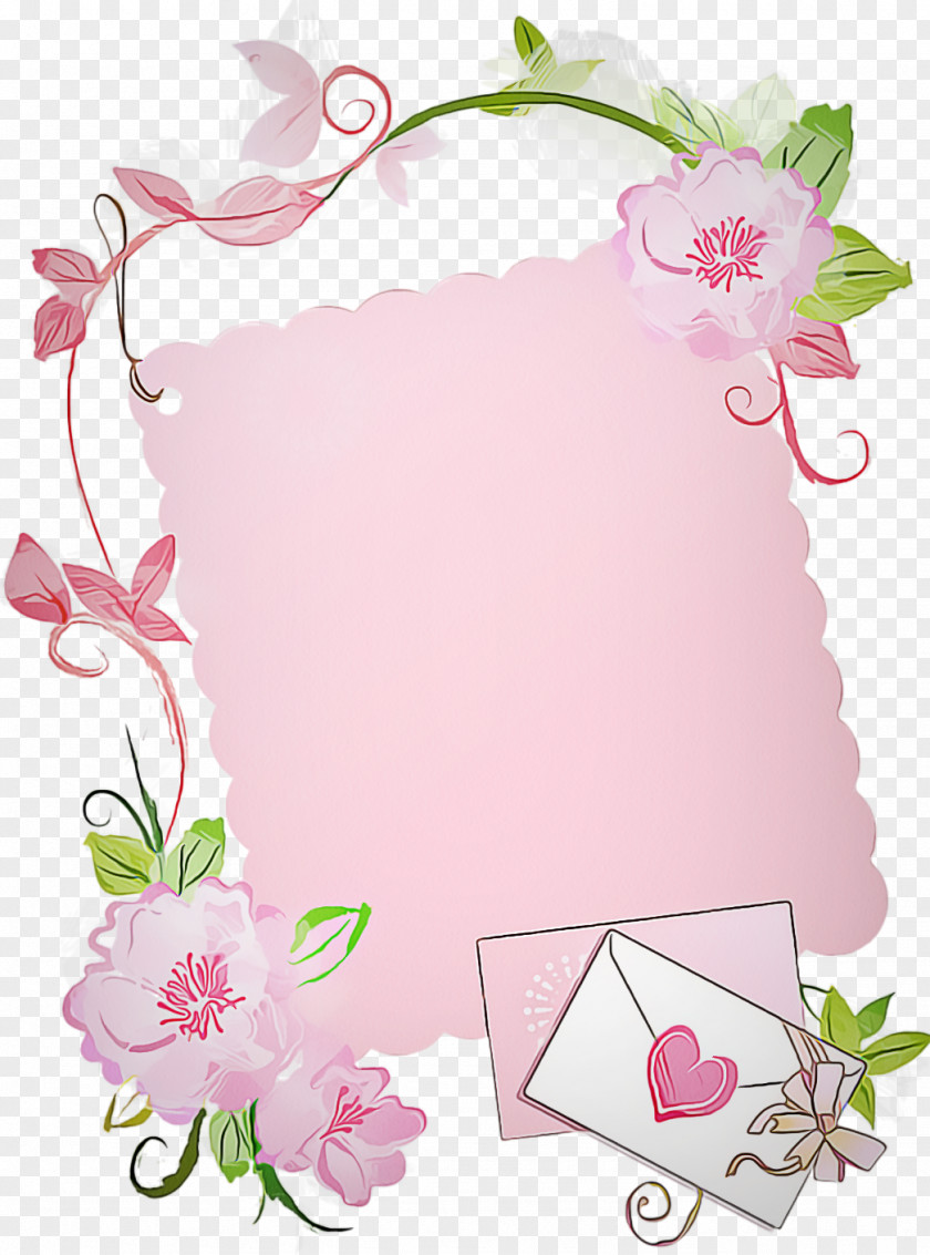 Flower Plant Pink Frame PNG