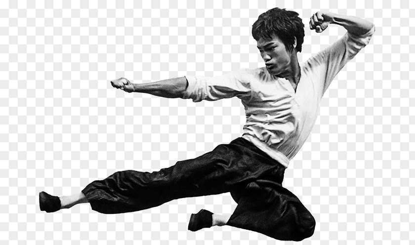 Guva Bruce Lee's Fighting Method Statue Of Lee Flying Kick Martial Arts PNG