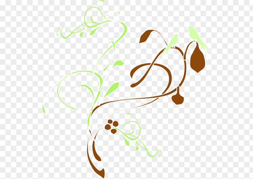 Bird Branches Station Vine Clip Art PNG