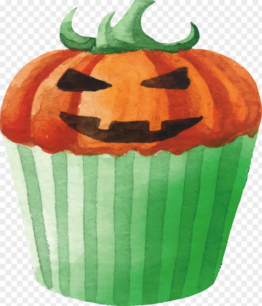 Drawing Halloween Cupcakes Spooktacular Cupcake Watercolor Painting PNG