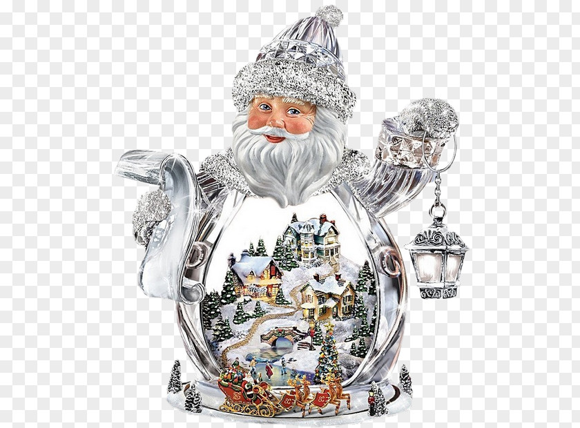 Santa Claus Figurine Christmas Painting Deck The Halls PNG
