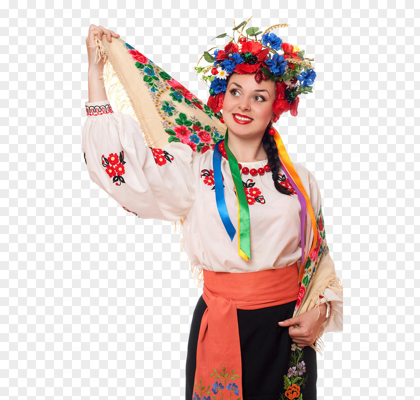 Ukraine Folk Costume Portrait Photography PNG