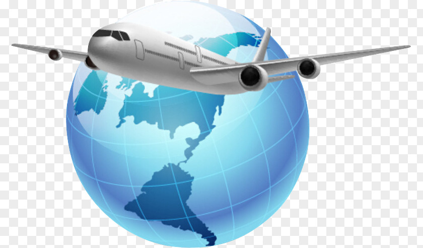 World Travel Globe Airplane PNG