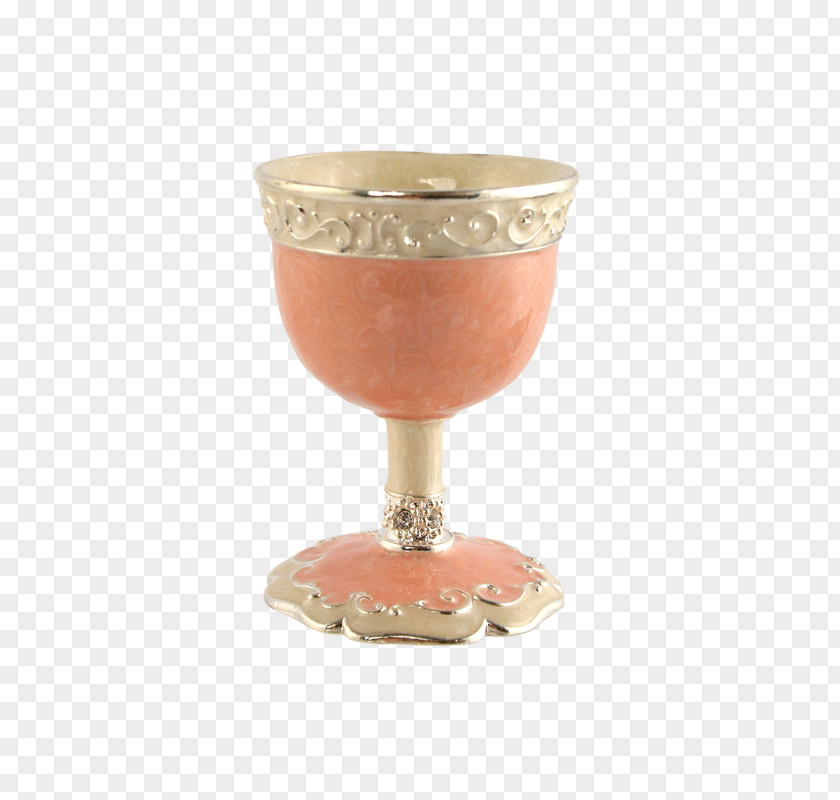 Hand Painted Bloom Lotus Kiddush Cup Glass Wine PNG