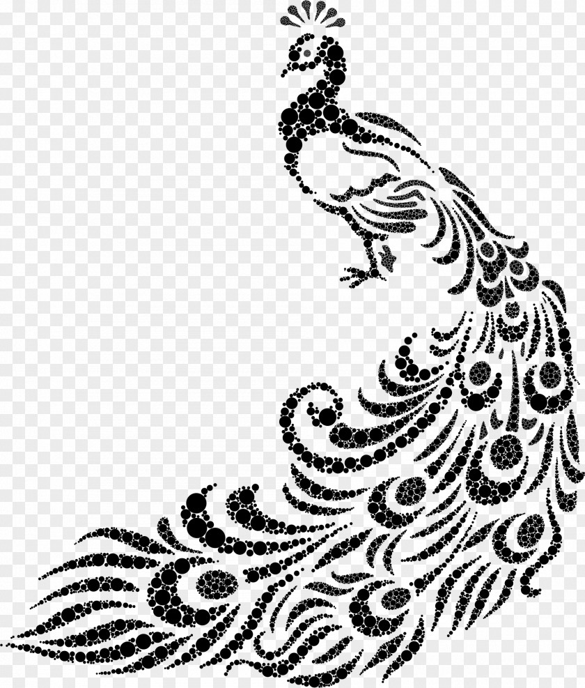 Peafowl Line Art Drawing Clip PNG