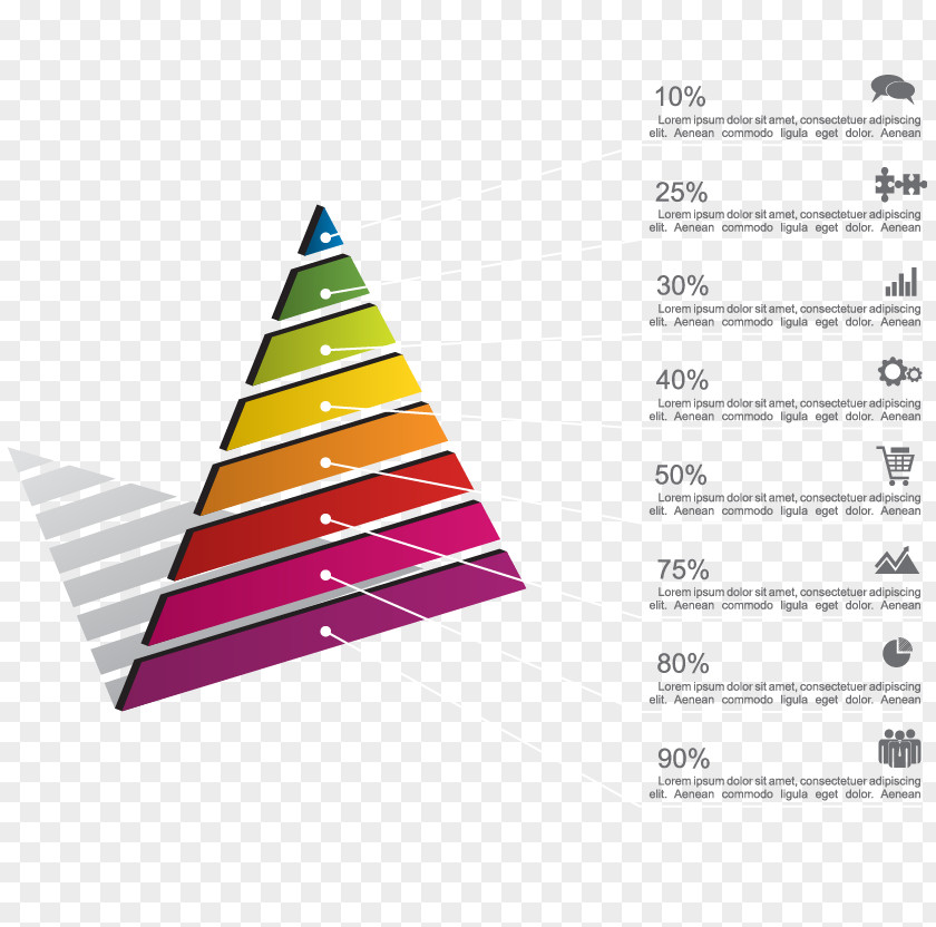 Vector Colored Triangle Infographic Photography Illustration PNG