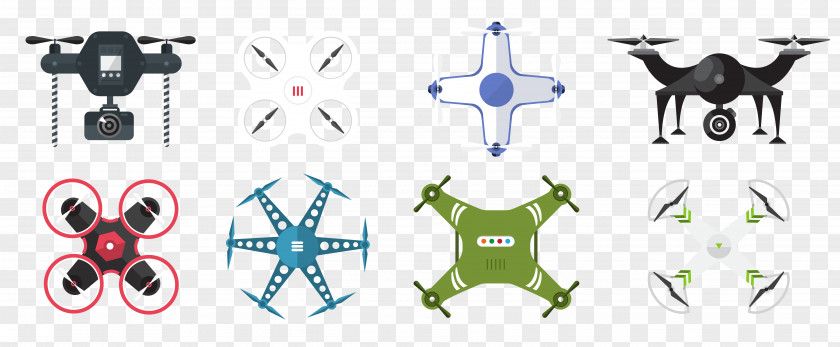 Flat UAV Unmanned Aerial Vehicle Design Icon PNG