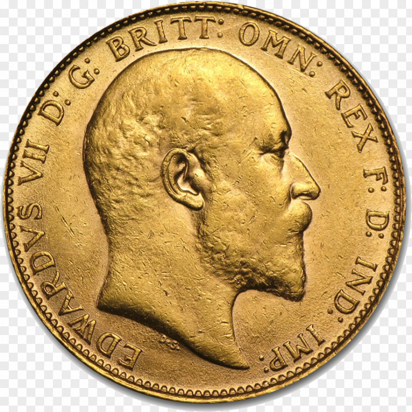 Gold Sovereign Coin Royal Mint PNG