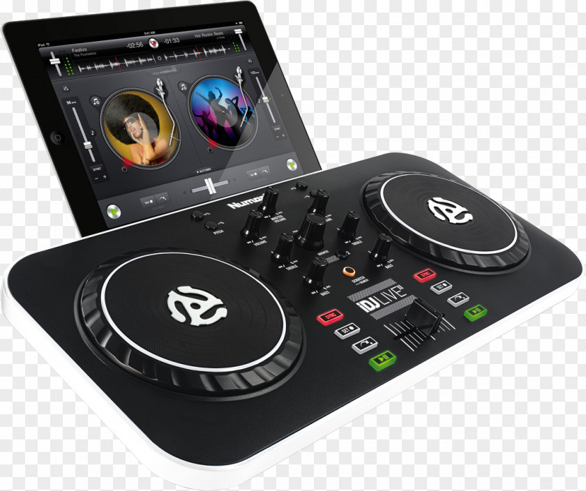 Portable Djay Disc Jockey Audio Mixers DJ Controller PNG