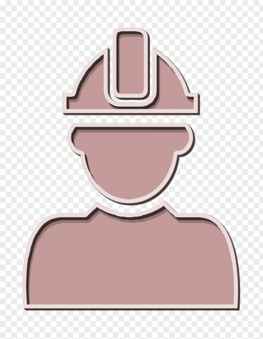 People Icon Building Trade Constructor With Hard Hat Protection On His Head PNG