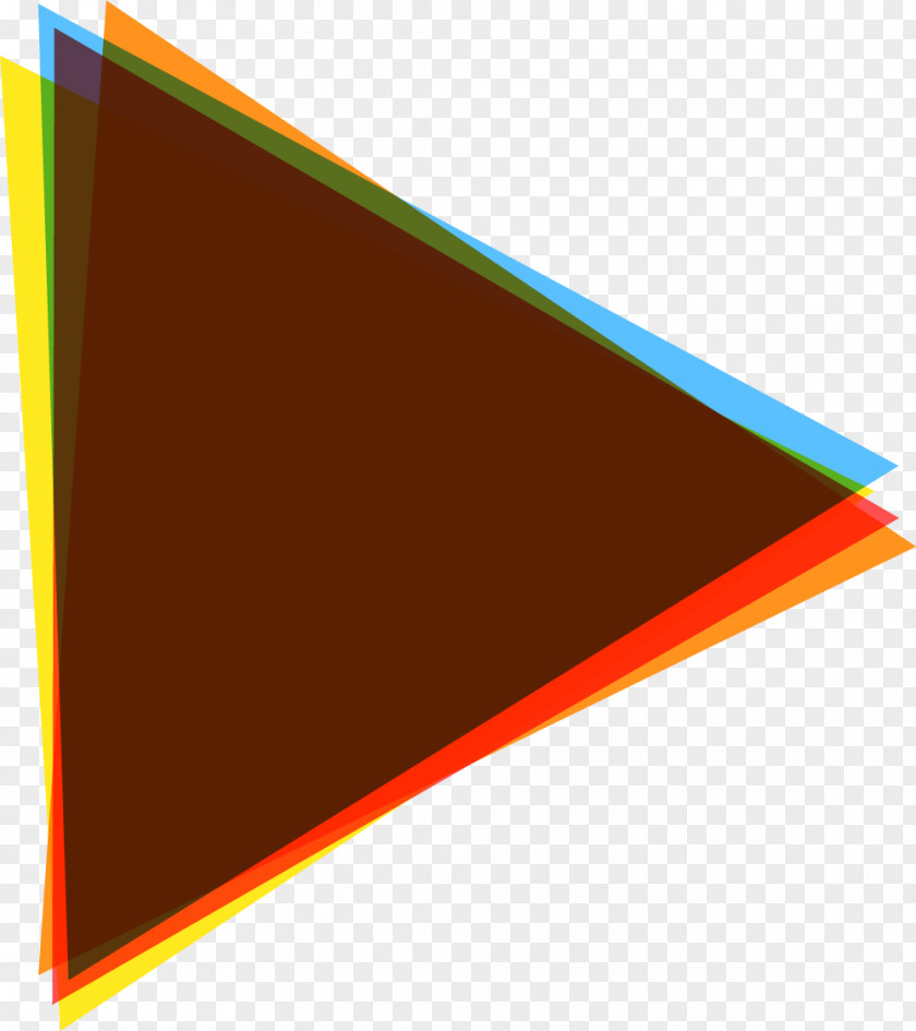 Vector Hand Colored Triangle PNG