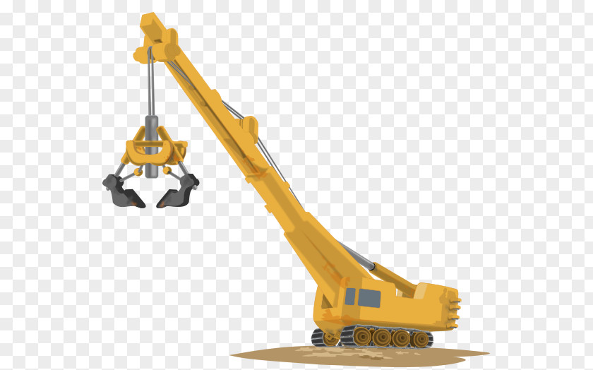 Excavator Cliparts Mobile Crane Architectural Engineering Cu1ea7n Tru1ee5c Thxe1p Clip Art PNG