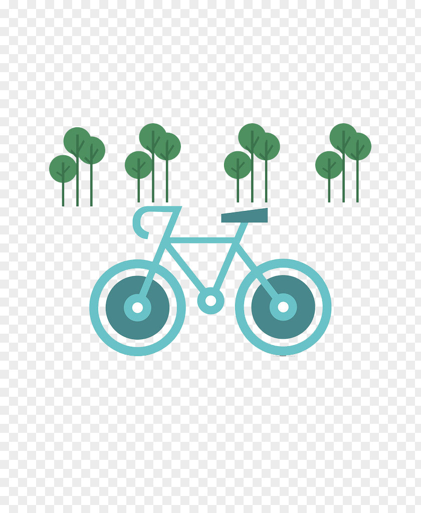 Flat Bike Bicycle Design PNG