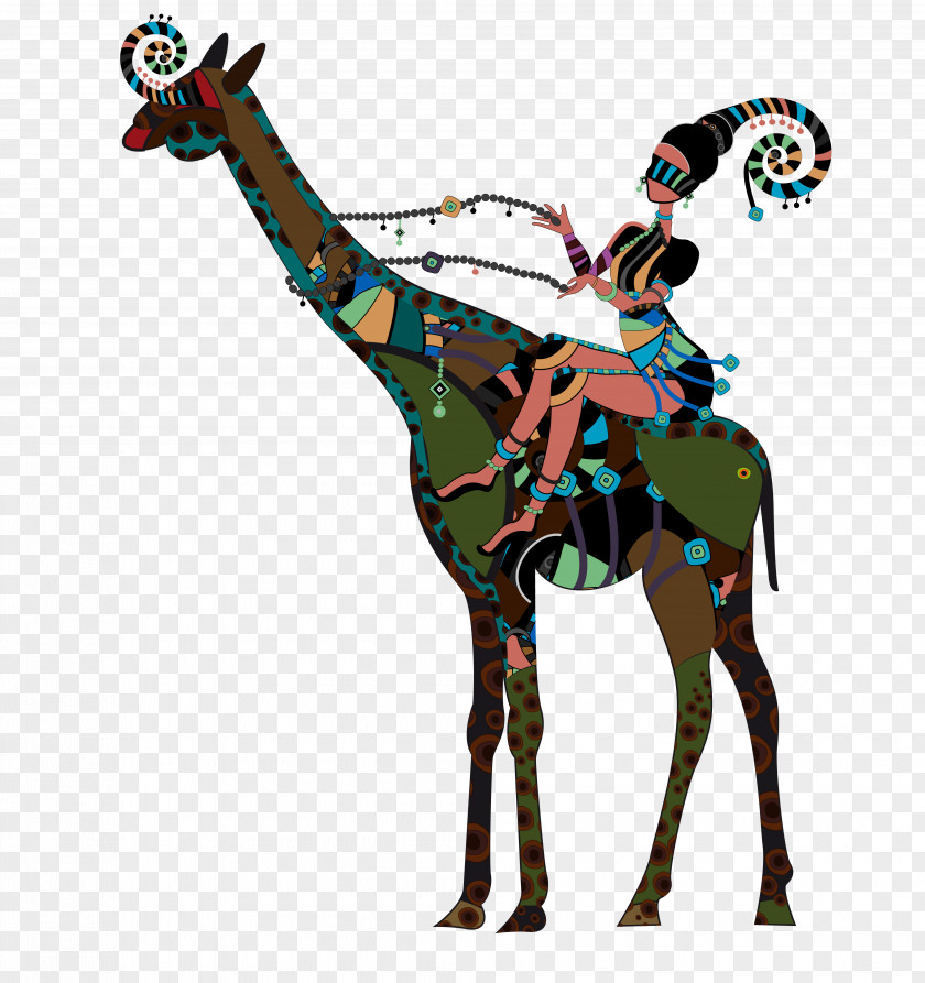 Giraffe,woman Giraffe Illustration PNG