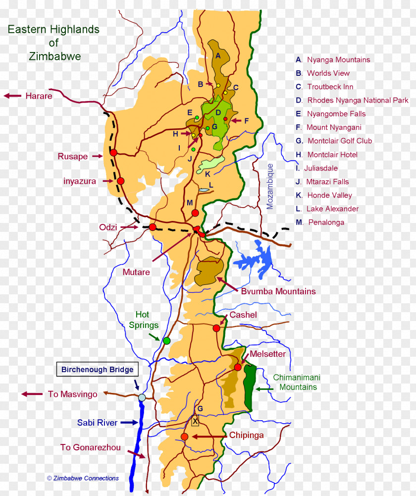 Nyanga National Park Eastern Highlands Chimanimani Bvumba Mountains PNG