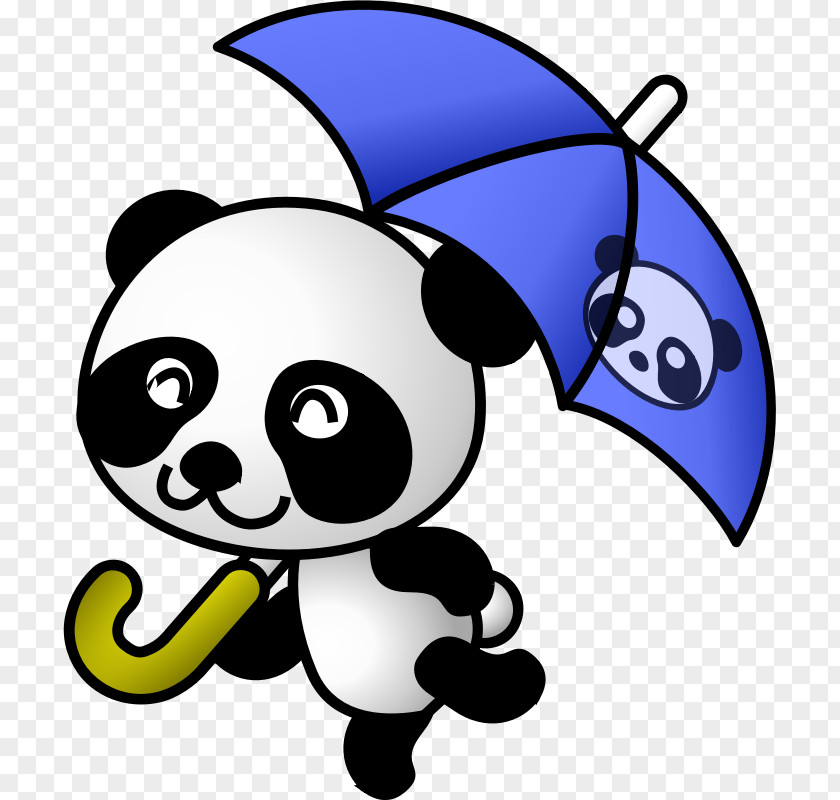 Rain Cartoon Giant Panda Red Clip Art PNG