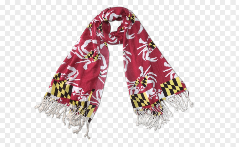 Red Flag Exquisite Pattern Scarf Baltimore Clothing Hutzler's Shawl PNG