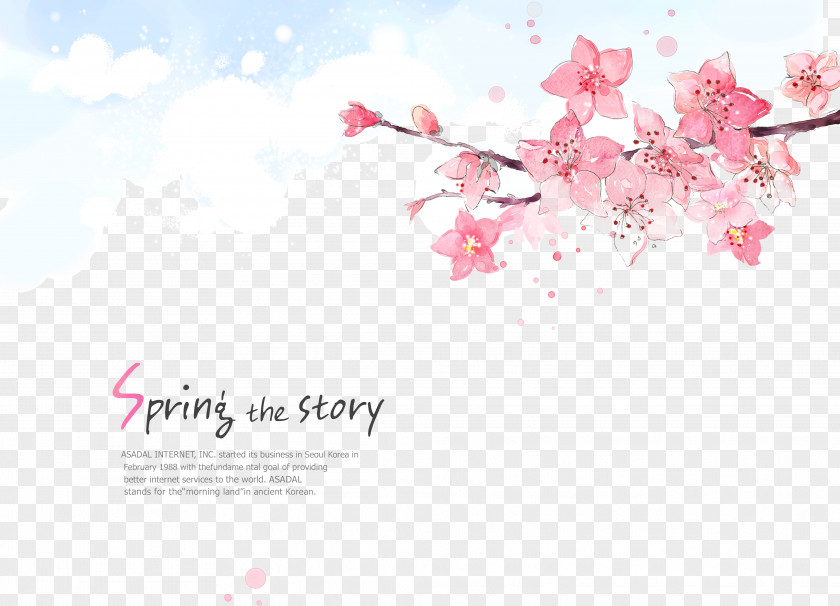 Floral Background Flower Cherry Blossom PNG