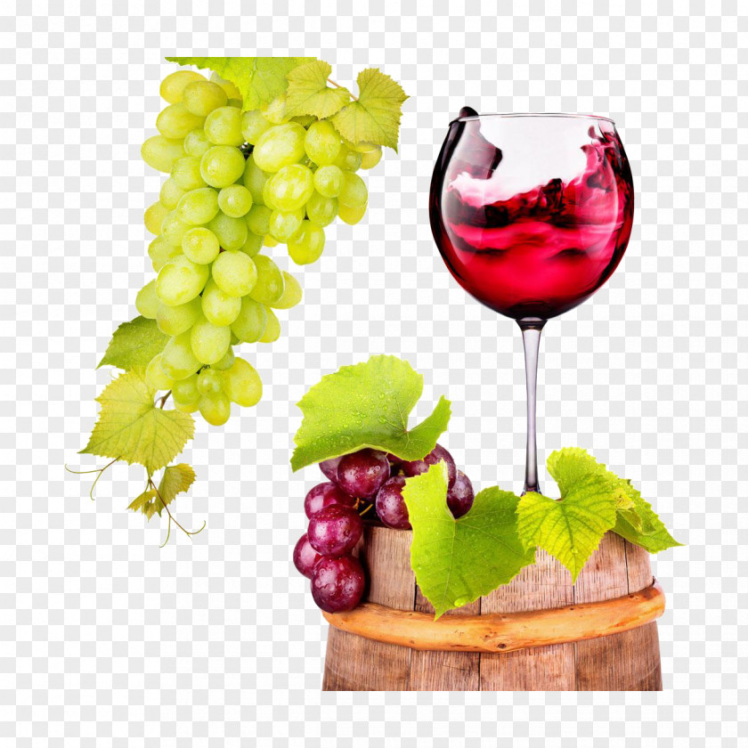 Grapes And Wines White Wine Common Grape Vine Barrel PNG