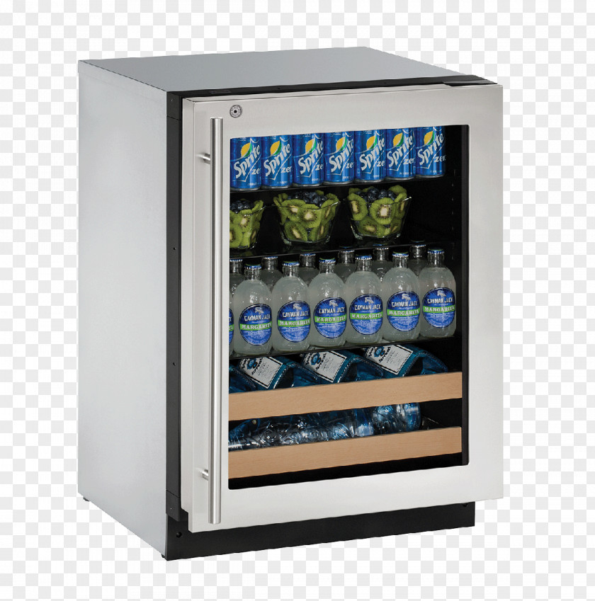 24 Inch Stainless Beverage Center, ClearDrink Steel Hinge Drink U-Line 2000 Series 1000 1024BEV PNG