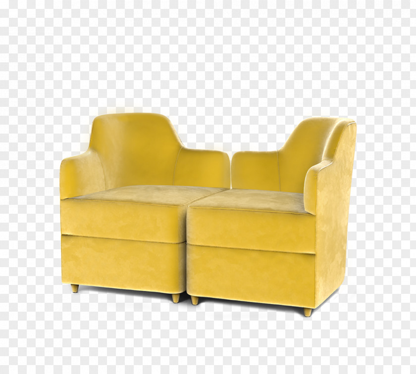 Banca Watercolor Couch Sofa Bed Comfort Chair Yellow PNG